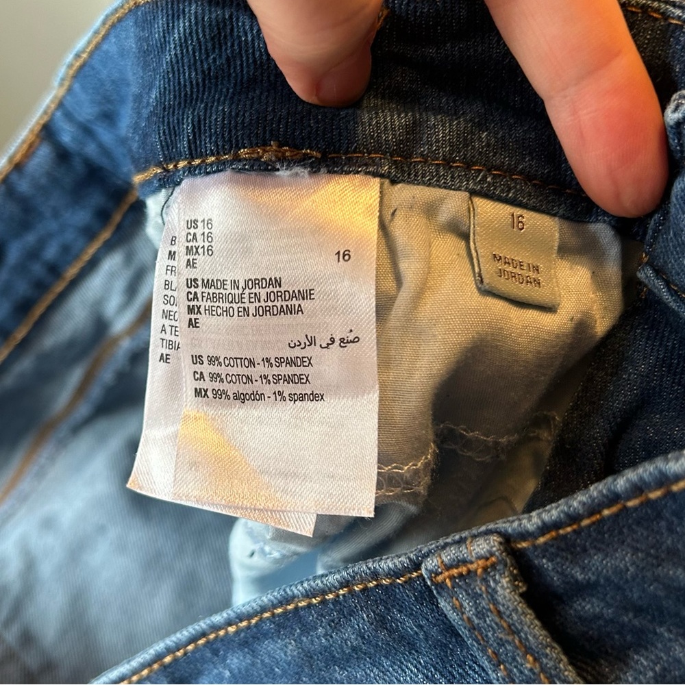 NWT Style & Co 16 Curvy Mid Rise Blue Denim Distressed Skinny Full Length Jeans! - Picture 8 of 11